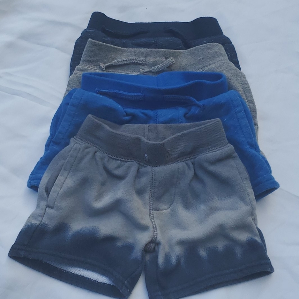 Sweatpant and denim shorts